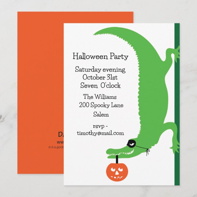 Halloween-Party-Einladung Einladung (Vorne/Hinten)