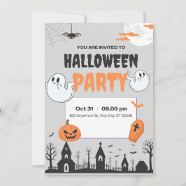 Halloween-Party-Einladung Einladung