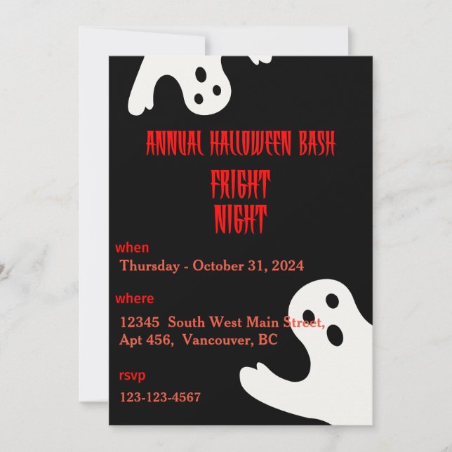 Halloween-Party-Einladung Einladung (Vorderseite)