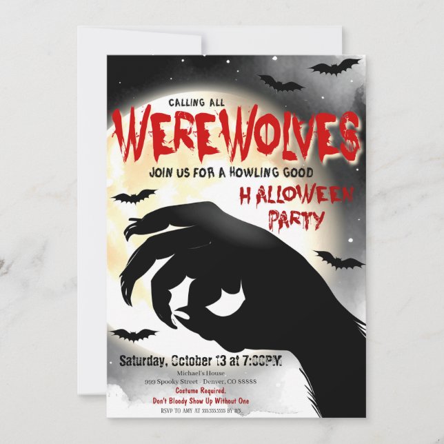 Halloween-Party-Einladung Einladung (Vorderseite)