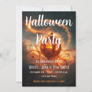 Halloween-Party-Einladung Elegante Kürbis-Karte Einladung