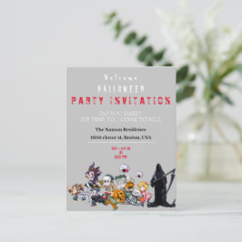 Halloween-Party-Einladung Feiertagspostkarte