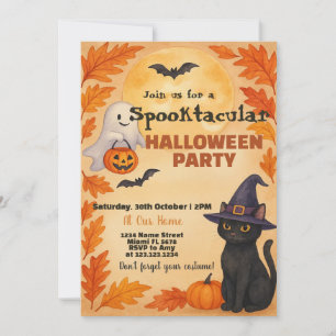 Halloween-Party-Einladung   Fliegende Fledermäuse  Einladung
