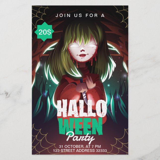 Halloween-Party Einladung Flyer Flyer einladen (Vorne)