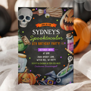 Halloween-Party Einladung für Kinder und Erwachsen