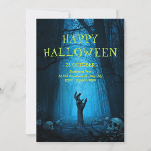 Halloween-Party-Einladung, Gruselige Nachtparty Einladung