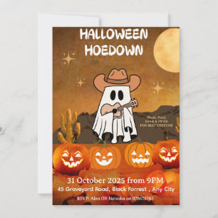 Halloween-Party-Einladung – Hoedown Cowboy Einladung