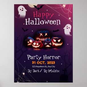 Halloween-Party Einladung, Horror Party Halloween Poster