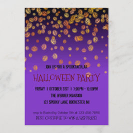 Halloween-Party Einladung Jack o'lantern Regen