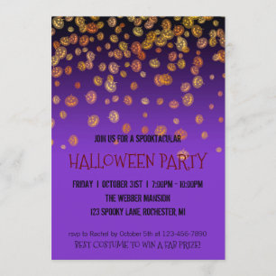 Halloween-Party Einladung Jack o'lantern Regen