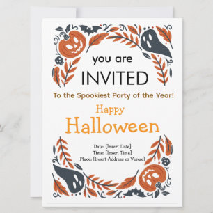 Halloween-Party-Einladung Karte