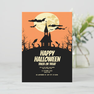 Halloween-Party-Einladung, Kinder Grusel Nacht Einladung