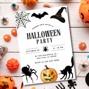 Halloween-Party Einladung, Kinder Spooky Nacht Einladung