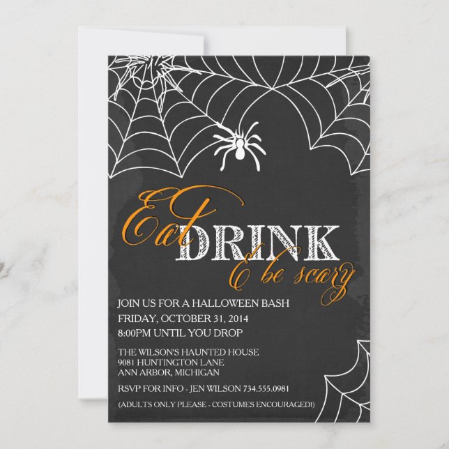 Halloween-Party-Einladung - Kostüm-Party Einladung (Vorderseite)