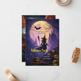 Halloween-Party-Einladung Mitteilungskarte