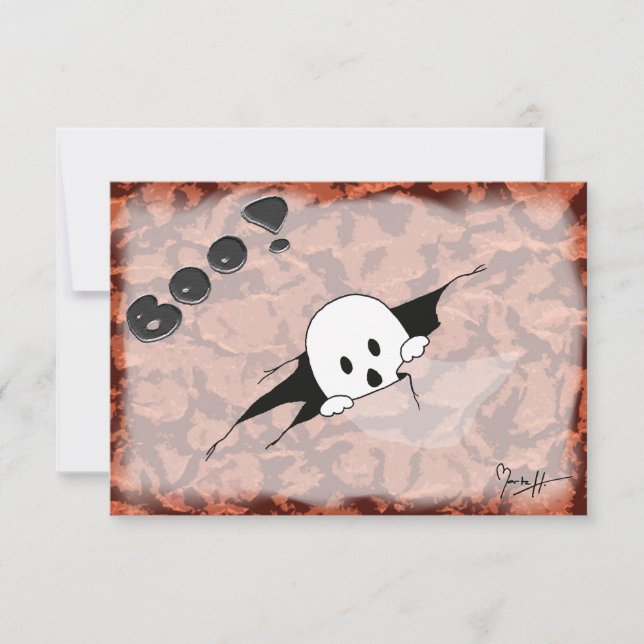 Halloween-Party-Einladung - niedlicher Geist Einladung (Vorderseite)