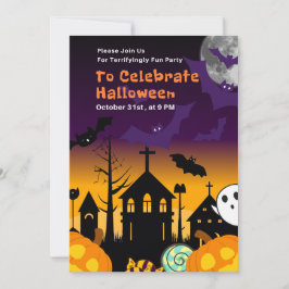 Halloween-Party-Einladung oder schrecklich lustige Einladung