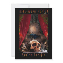 Halloween-Party-Einladung - Raben-Höhle