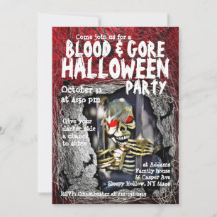 Halloween-Party-Einladung Schädel Einladung