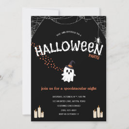 Halloween-Party-Einladung | Süßer spooky Geist Einladung