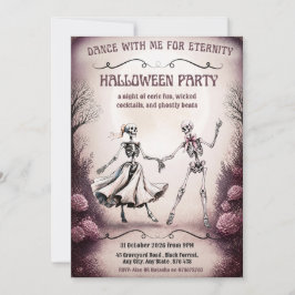 Halloween-Party-Einladung – Tanzende Skelette Einladung