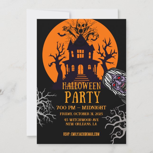 HALLOWEEN-PARTY-EINLADUNG - TRETEN SIE UNS BEI, WE EINLADUNG (Vorderseite)