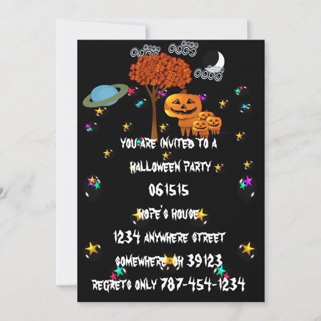 Halloween-Party-Einladungen für Pumpkin Einladung (Vorderseite)