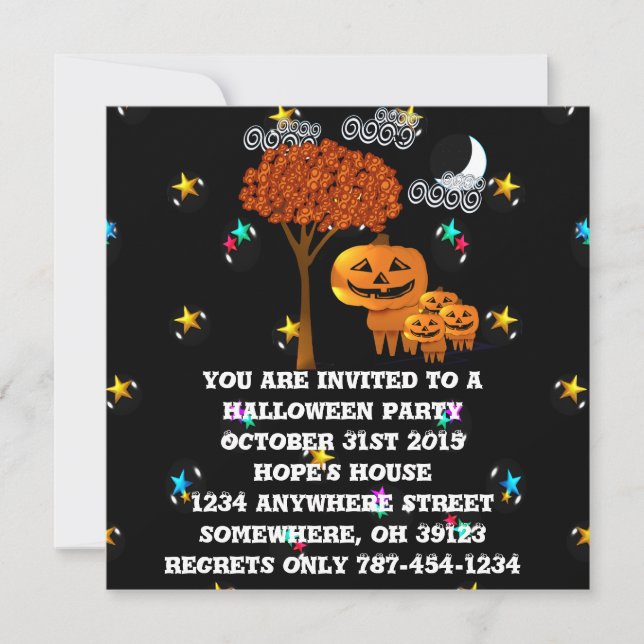 Halloween-Party-Einladungen für Pumpkin Einladung (Vorderseite)