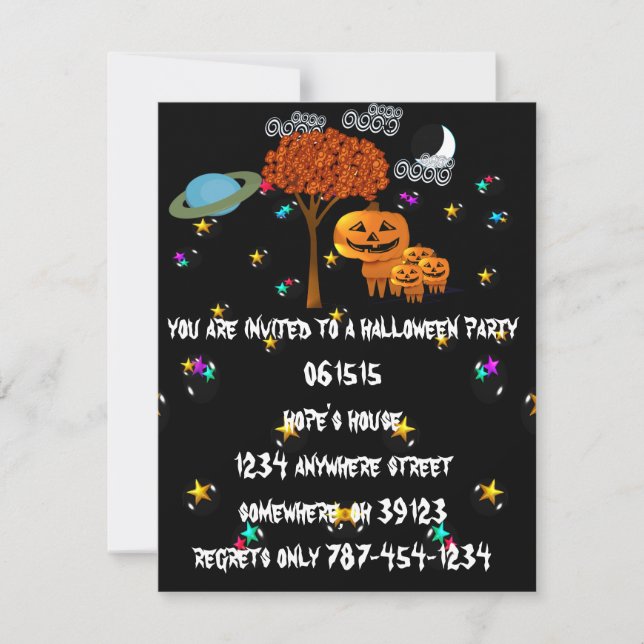 Halloween-Party-Einladungen für Pumpkin Einladung (Vorderseite)