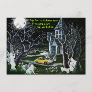 Halloween, Party, Einladungen, Geister, Spuk, Haus Einladung