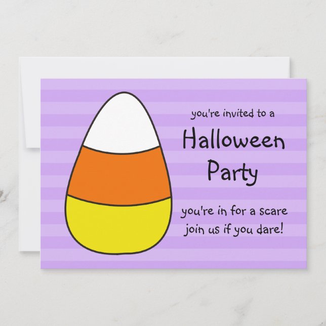 Halloween-Party Einladungen Großes Süßmais (Vorderseite)