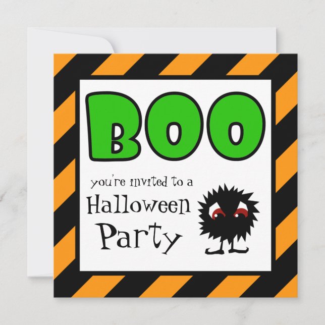 Halloween-Party Einladungen Little Meanie BOO (Vorderseite)