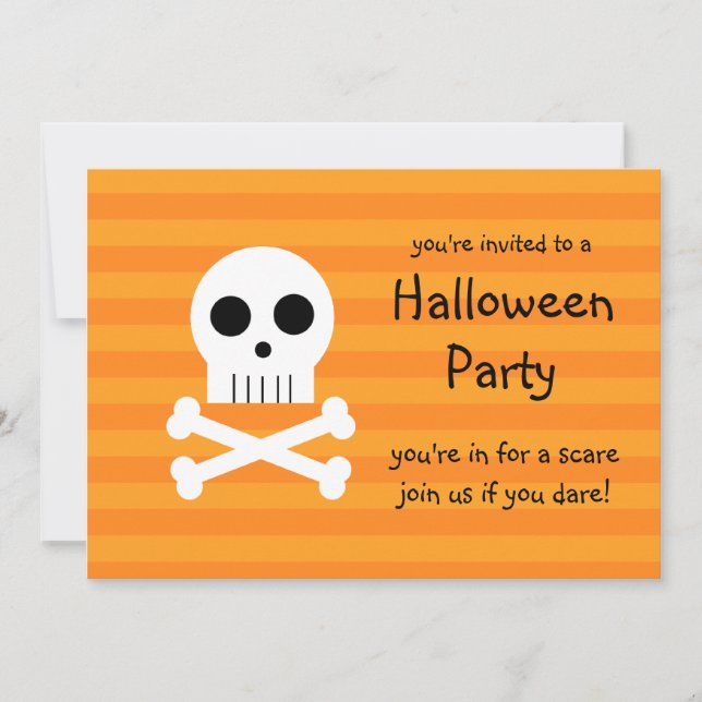 Halloween-Party-Einladungs-Piraten-Schädel Einladung (Vorderseite)