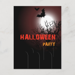 Halloween-Party Einladungspostkarte