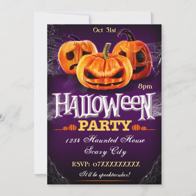 Halloween-Party Einladungspumpen individuell anpas Einladung (Vorderseite)