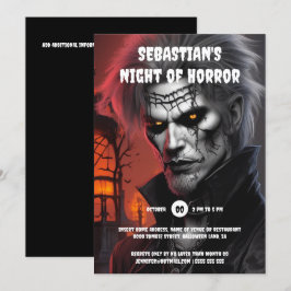 Halloween-Party Erwachsene gotische Vampir Mann Ta Einladung