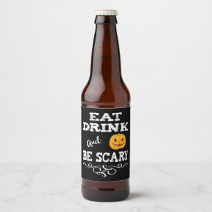 Halloween-Party essen Drink & Be Beängstigend Pump Bierflaschenetikett