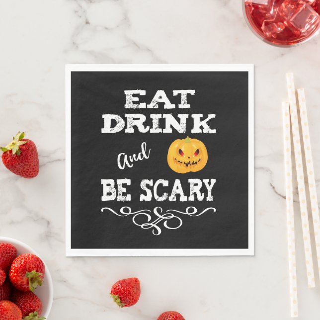 Halloween-Party essen Drink & Be Beängstigend Pump Serviette (Beispiel)