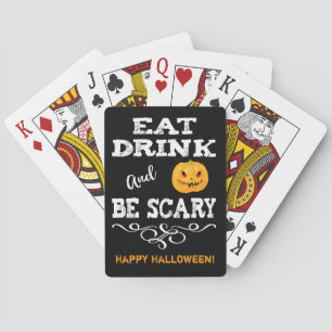 Halloween-Party essen Drink & Be Beängstigend Pump Spielkarten