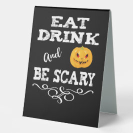Halloween-Party essen Drink & Be Beängstigend Pump Tischaufsteller