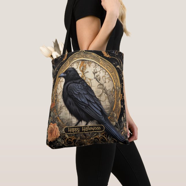 Halloween-Party Evil Black Crow Orange Blume Tasche (Von Nahem)