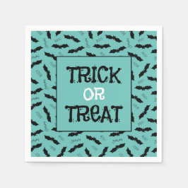 Halloween-Party-Fledermäuse, Trick oder Treten Serviette