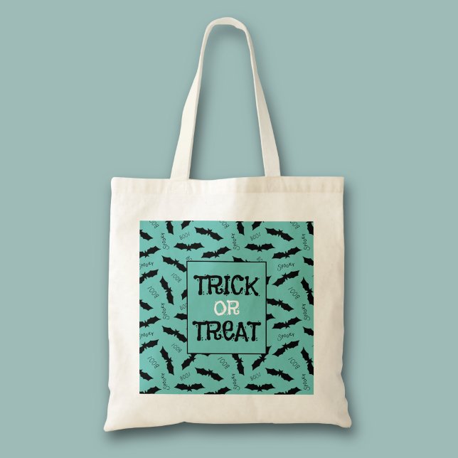 Halloween-Party-Fledermäuse, Trick oder Treten Tragetasche (Halloweeb bats trick or treat tote bag)