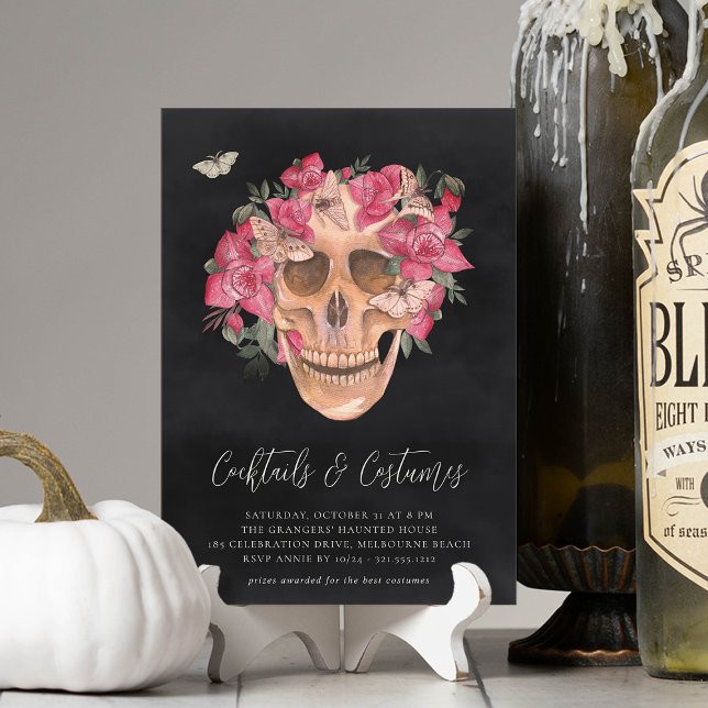 Halloween-Party "Floral Skull" Einladung (Von Creator hochgeladen)