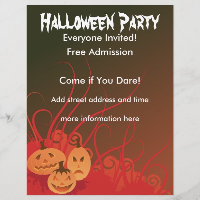 Halloween-Party Flyer (Vorne)