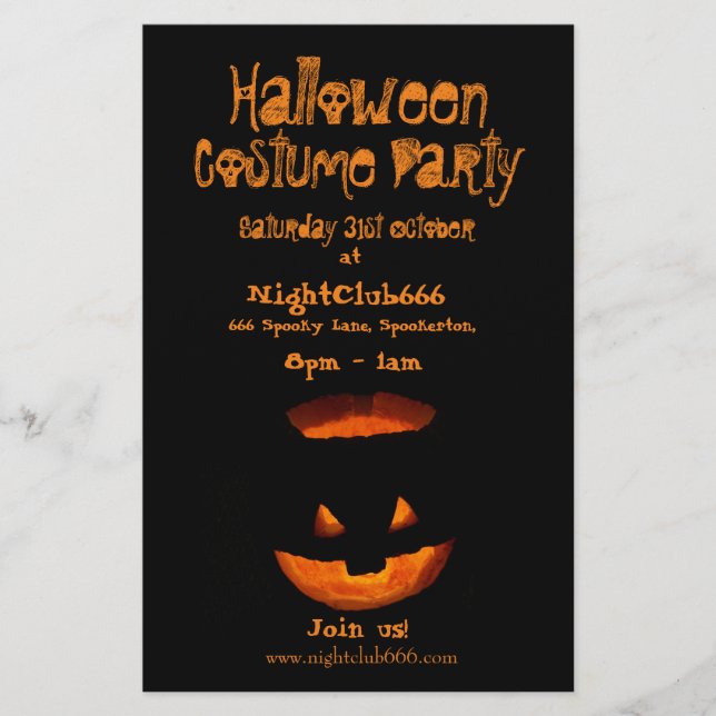 Halloween-Party Flyer (Vorne)