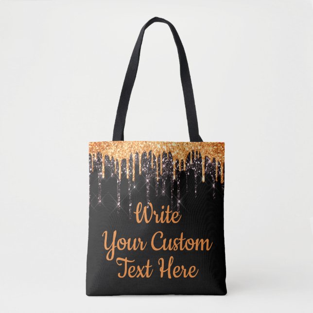Halloween-Party Foto Stand Orange Black Tasche (Vorderseite)