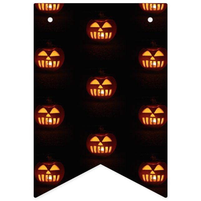 Halloween-Party Funny Beängstigend Pumpkins Muster Wimpelkette (Erste Fahne)
