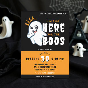 Halloween-Party Funny Ghost Just Here for Boos Einladung