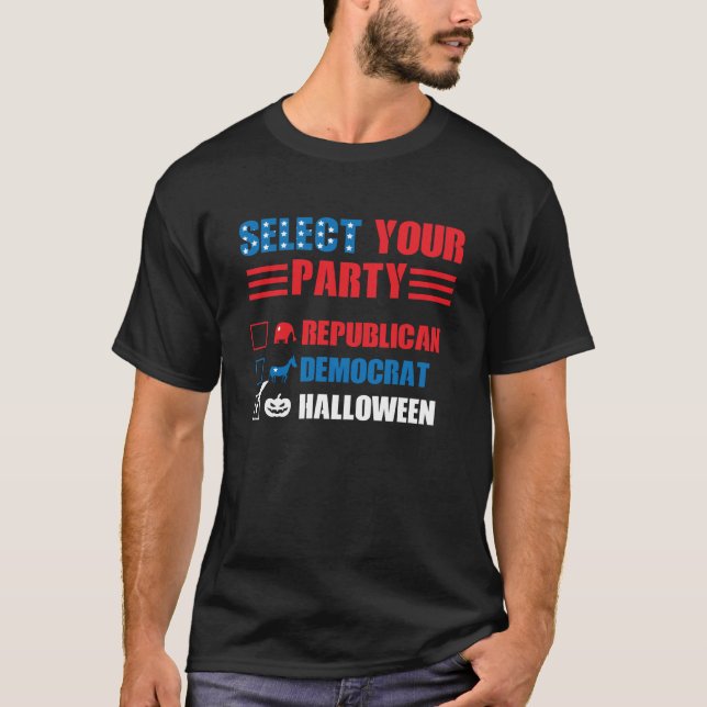 Halloween-Party Funny Political Election Voice T-Shirt (Vorderseite)
